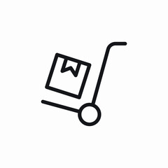 warehouse trolley icon sign vector