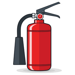 Fire extinguisher ready to use for safety and protection.