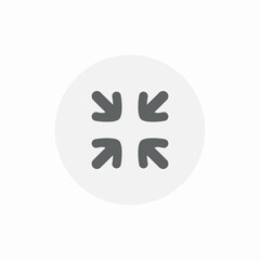 video screen minimize icon sign vector