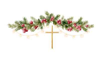 elegant cross, generation AI 