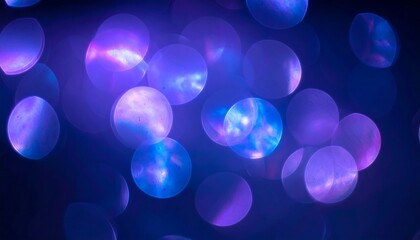 Abstract bokeh circles in vibrant purples and blues
