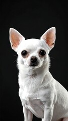 White chihuahua portrait