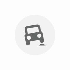 road difficulties icon sign vector