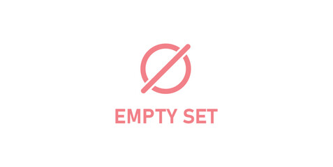 Empty Set Logo in Mathematics.