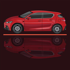 ilustrasi mobil sport super cepat