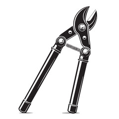 Black loppers Silhouette Vector, High Quality Illustration on White Background