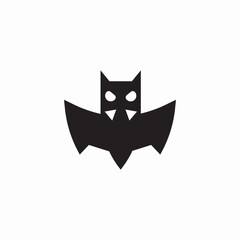 angry bat icon sign vector