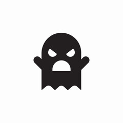 angry ghost icon sign vector