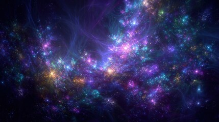 Fototapeta premium Colorful Abstract Deep Space Nebula