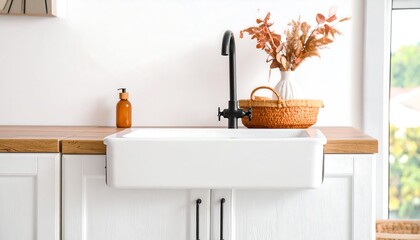 White Farmhouse Kitchen Sink.
