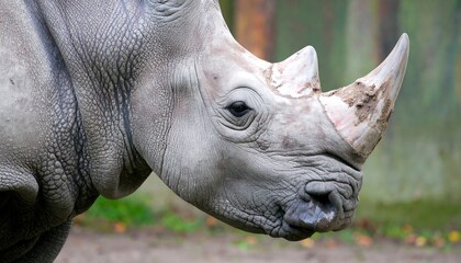 White Rhinoceros Portrait.