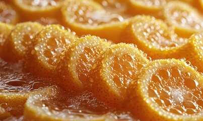 Close-up of citrus slices in water
