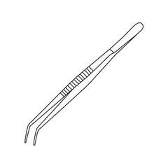 Tweezers/metal clamp icon