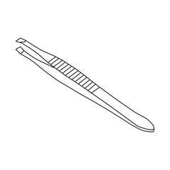 Tweezers/metal clamp icon