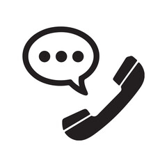 Voice call and conversation communication symbol