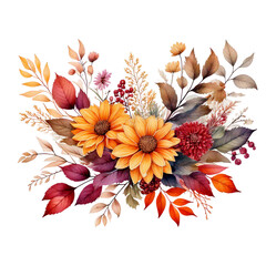  Watercolor fall floral 