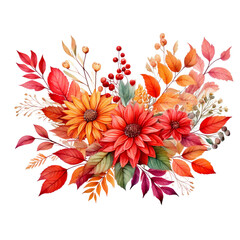  Watercolor fall floral 