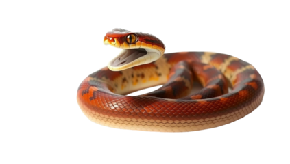 snake in front of white background