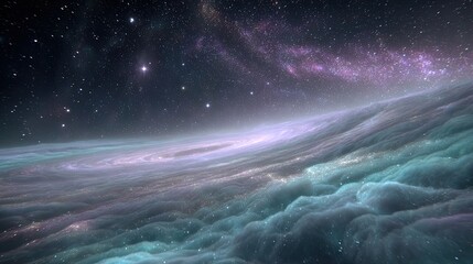 Abstract Galaxy Nebula With Pastel Colors
