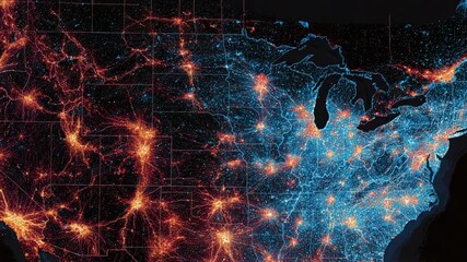 Usa network visualization - Powered by Adobe