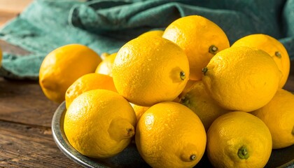 Pile of fresh lemons