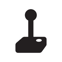 Retro Gaming Joystick Icon Black and White Vector Illustration for Arcade Style Entertainment and Nostalgic Video Game Designs and Digital Art Projects
