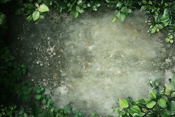 old grunge wall with ivy