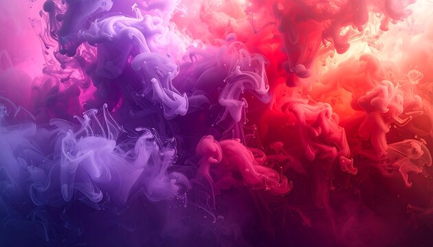Abstract colorful ink swirling in water - Powered by Adobe