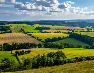Fototapeta premium Panoramic rural landscape