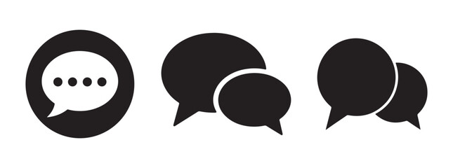 Chat Bubble Icon Set. Illustration eps 10