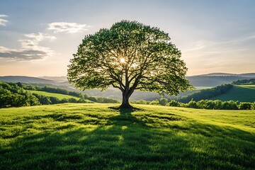 Fototapeta premium lonely tree in the field