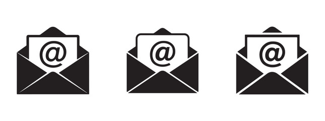 Email Envelope Icon with At Symbol