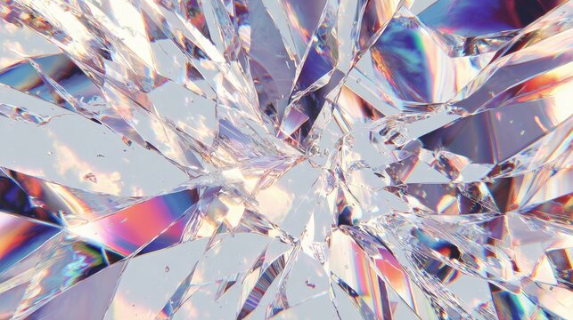 Shattered Iridescent Glass Pattern