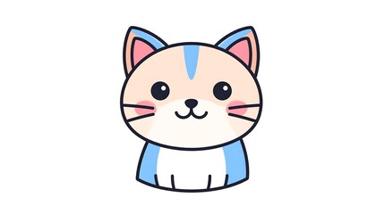 Obraz premium Cute cartoon cat illustration