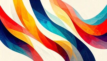 Abstract colorful wavy lines
