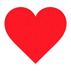 Simple red heart shape on black background