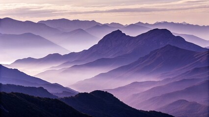 Layered Purple Mountains in Mist
Scenic Mountain Range at Sunset
Majestic Fading Mountain Peaks
Serene Hazy Landscape