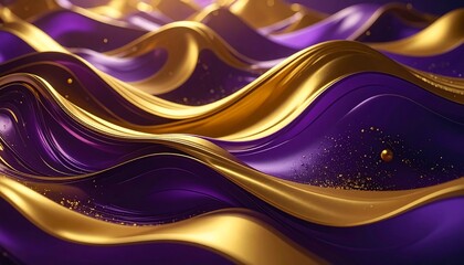 Gold and purple flowing fabric