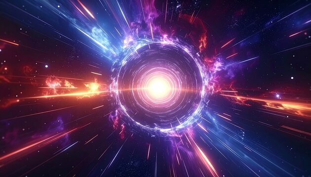 Abstract cosmic portal - Powered by Adobe