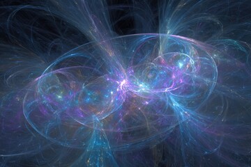 Fototapeta premium Abstract Cosmic Space Design With Blends Of Blue Purple Pink Colors