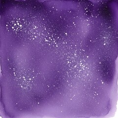 Fototapeta premium Abstract Purple Watercolor with White Splatters Evoking a Celestial Space