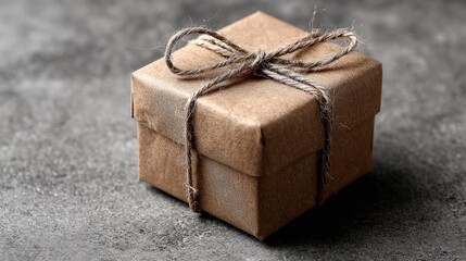 Rustic Gift Box With Silver Glitter