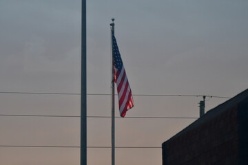 American Flag on a Flagpole
