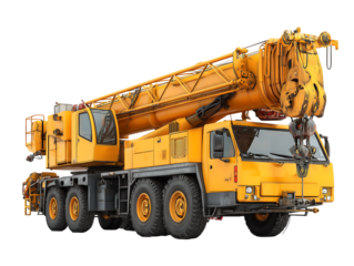 Powerful Yellow Mobile Crane Construction & Industry Image
