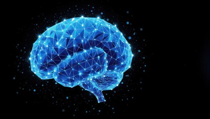 Explore the Power of Mind with this Stunning Blue Brain Concept, Perfect for Neuroscience, AI, and Technology Projects Needing a Futuristic Edge