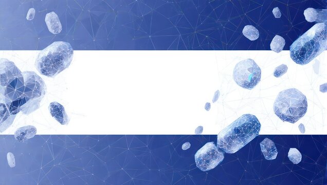 Modern abstract background with connected network and geometric shapes, ideal for technology presentations or futuristic branding visuals, creating a dynamic effect - Powered by Adobe