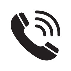 Telephone Handset with Signal Symbol