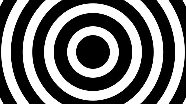 black and white hypnotic loop animation