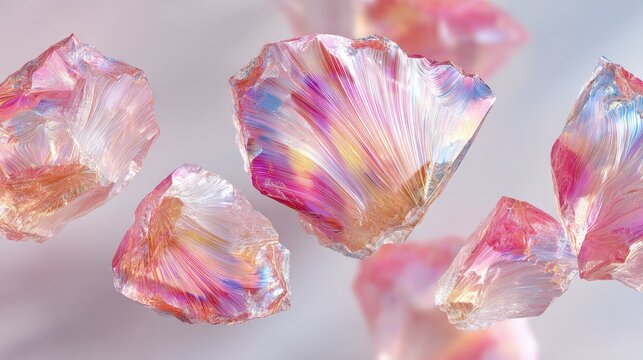Abstract Pink Crystals Design