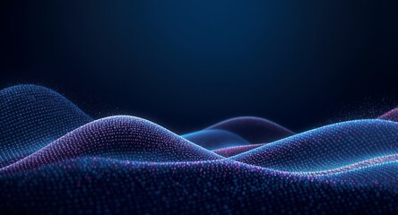 Abstract Blue and Pink Particle Wave Background, Digital Technology, Futuristic Design, Data Visualization, Network Connection, Modern Art, Sci-Fi, Energy, Flowing, Smooth, Glowing, Elegant, Dyna